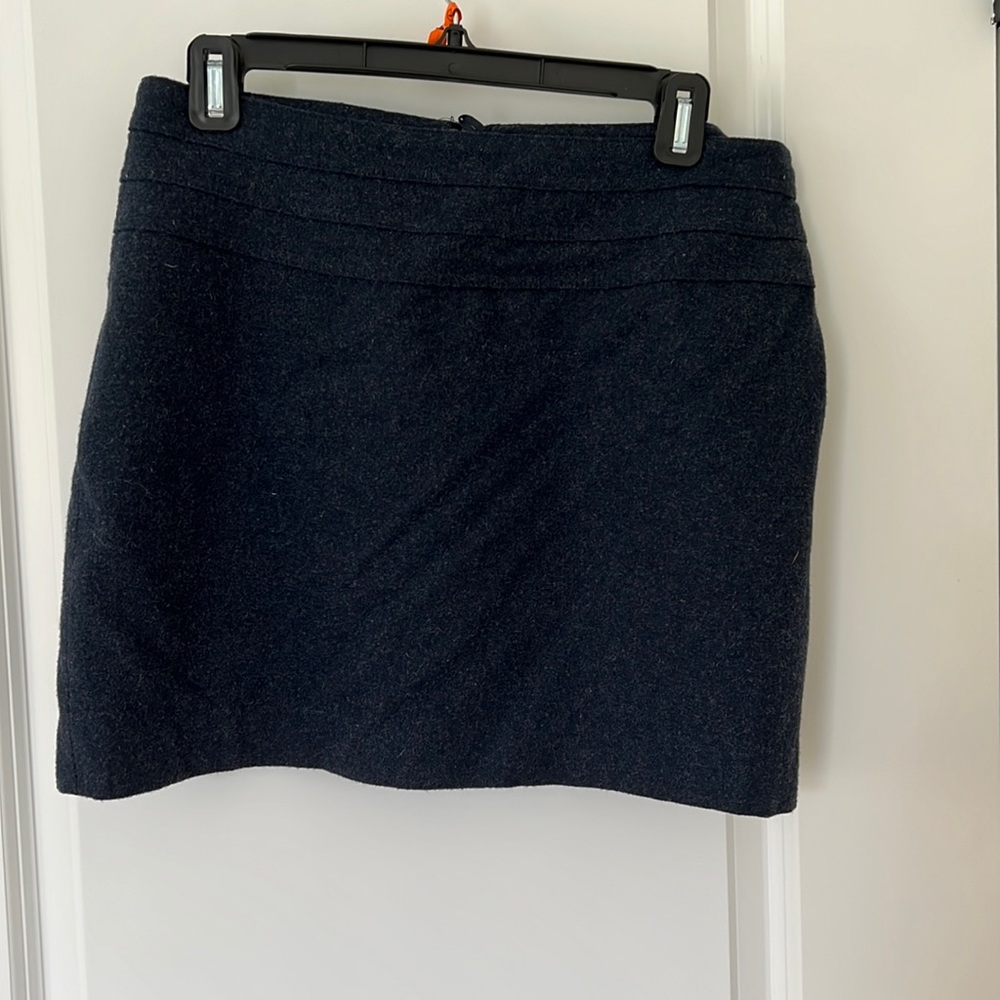 H&M Blue Wool Mini Skirt Size 10 Size 6